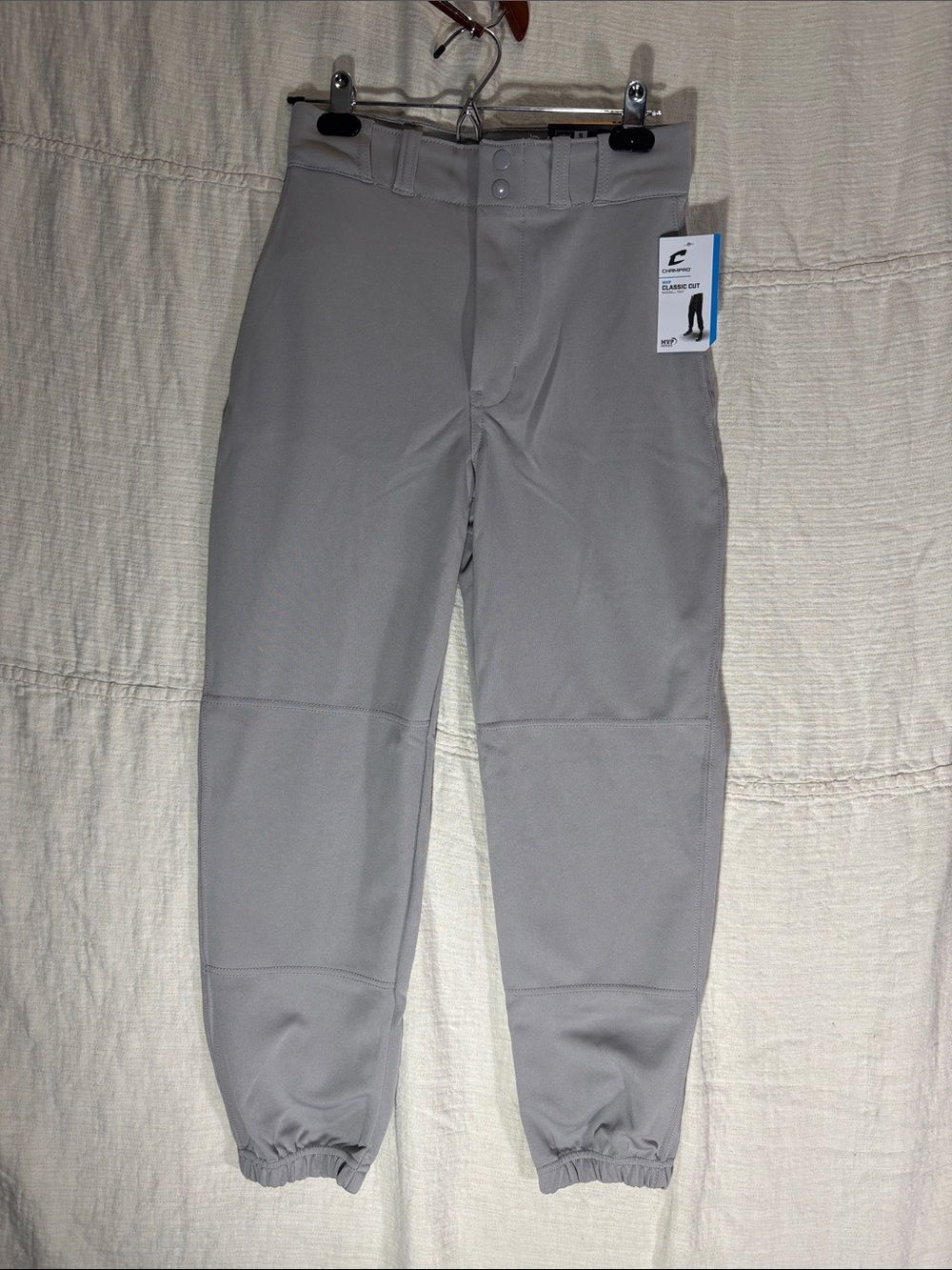 NWT Champro Men’s MVP Classic Cut Baseball Pants Gray Adult Size Small